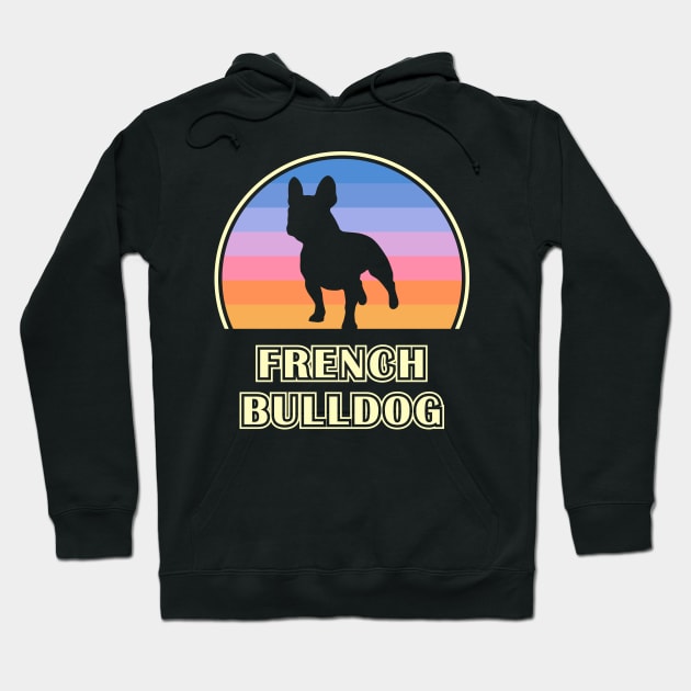 French Bulldog Vintage Sunset Dog Hoodie by millersye